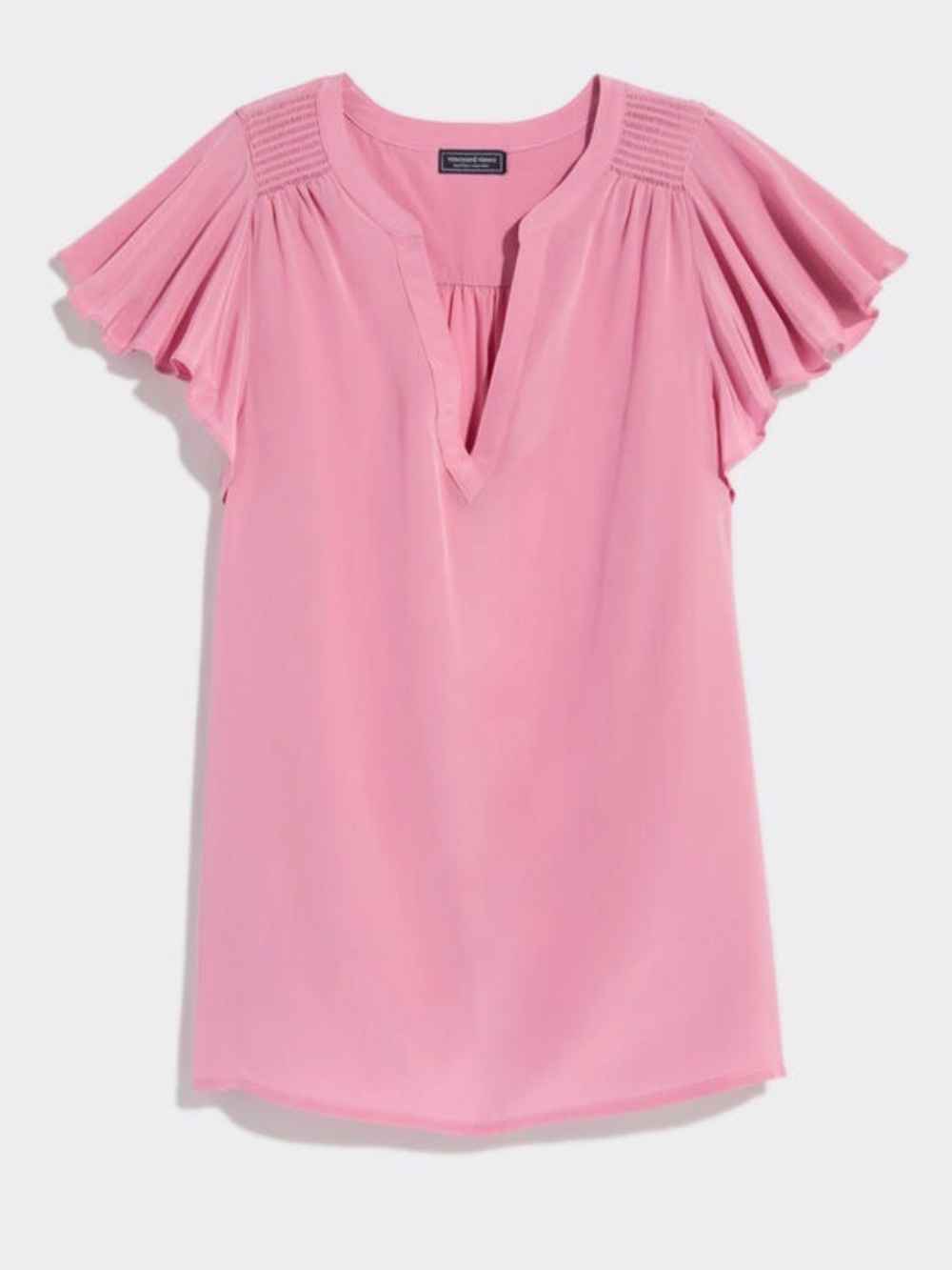Vineyard Vines Flutter Sleeve Blouse - Mauve Rose